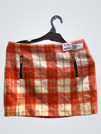 FaithVintage Karierter Minirock mit Reißverschluss-Taschen