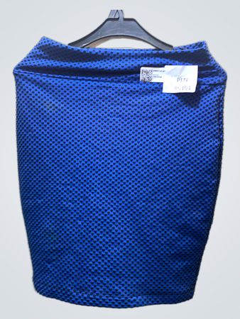 FaithVintage Blauer Texturierter Bleistiftrock