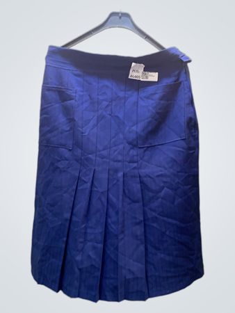 FaithVintage Blaue Falten Midi-Rock