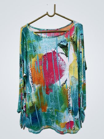 Abstract Print Langarm-Top