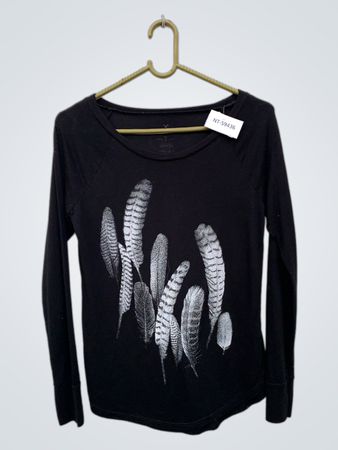 American Eagle Outfitters Soft & Sexy Feather Graphic Langarm-T-Shirt