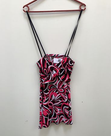 Ärmelloses Kleid für Damen mit abstraktem Druck