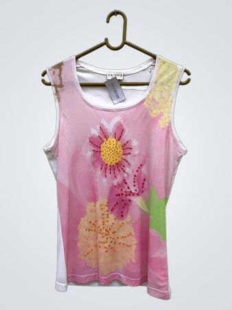 VIA APPIA ärmelloses Oberteil mit Floralprint