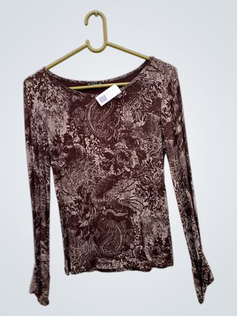 D.N.A. Langarm-Paisley-Print-Oberteil