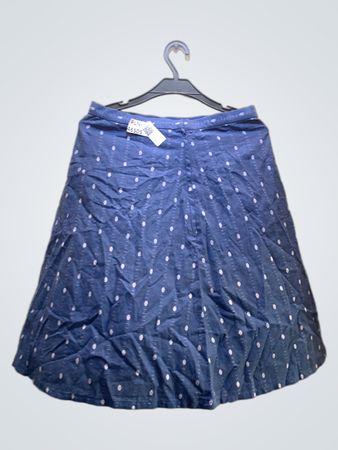 FaithVintage Blaue Polka-Dots A-Linie Rock