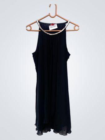 S.Oliver Schwarzes Perlen-Halterkleid