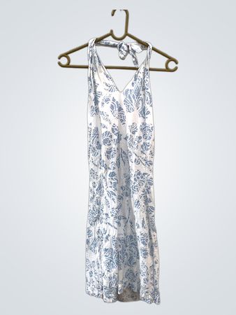 Murphy & Nye weiß und blau gemustertes Trägerkleid