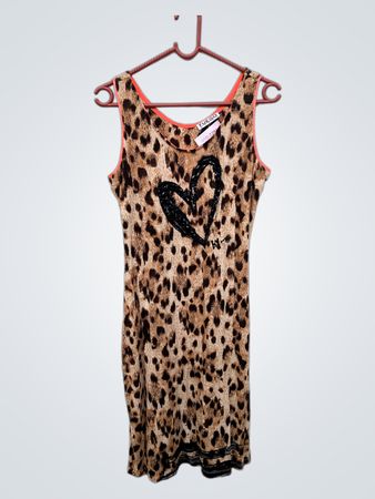 FUEGO WOMAN Kleid mit Leopardenmuster und Herzdetail