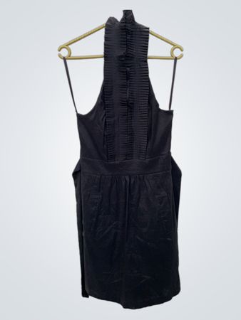 Le Chate Schwarzes Rüschenshirt Kleid