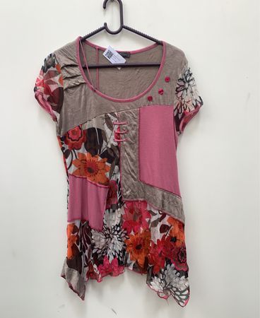 Cassis Collection Patchwork Floral Top