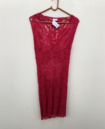INFINITY Frau Rotes Spitzenkleid
