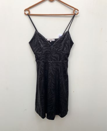 Clockhouse Schwarzes Pailletten-Minikleid