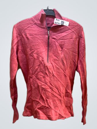 FaithVintage Pink Quarter Zip Pullover Sweater