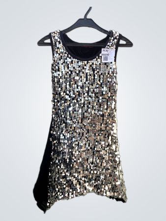 FaithVintage Pailletten Ärmelloses Kleid