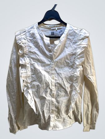 Weißes Rüschenshirt