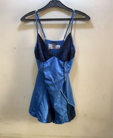 Obsessive Blue Lace Trim Slip Dress