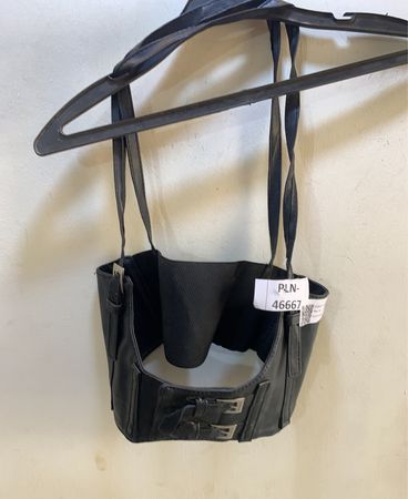 FaithVintage schwarzes Korsett-Top mit Schnallen