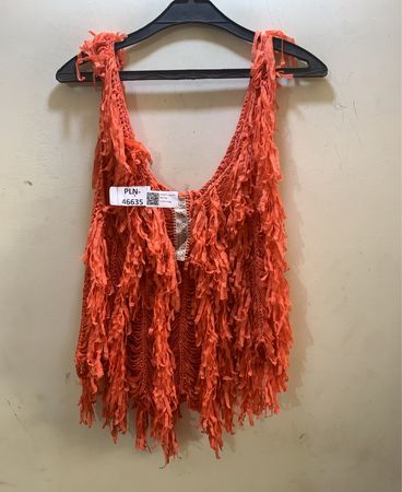 NEUE ROMANTIK Orange Fransen-Top