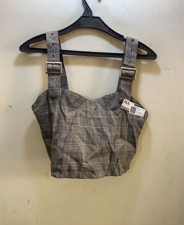 FaithVintage Karomuster Crop-Top