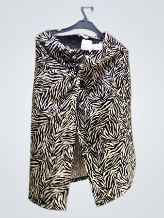 FaithVintage Damen Zebra-Print Verdrehter Front-Rock