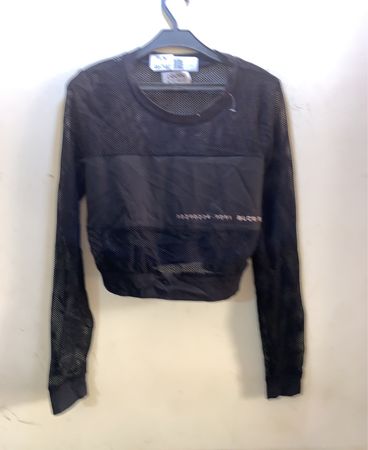 CROPP ACTIVE PROJECT Schwarzes Mesh Langarmtop