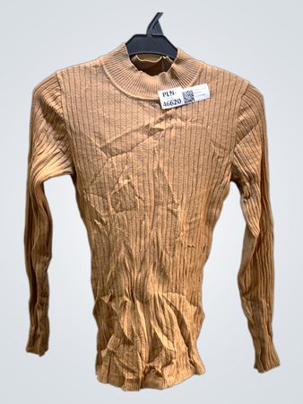 EarthVintage Ripp-Mockneck Langarmpullover