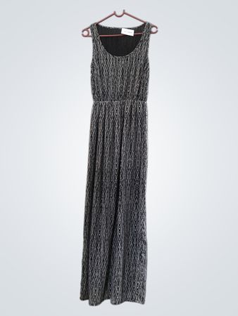 Ärmelloses Maxikleid mit geometrischem Muster