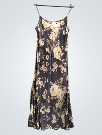 Maxikleid mit floralem Druck und Spaghetti-Trägern