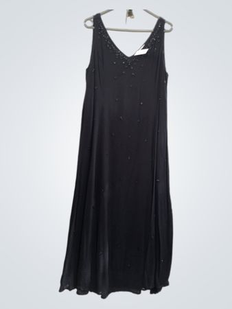 Dorothy Perkins Schwarzes Perlen Maxi-Kleid