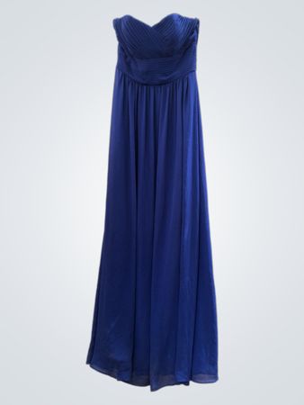Jakes Blaues Trägerloses Abendkleid