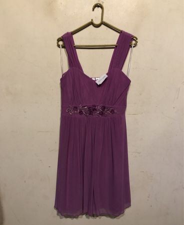 BODYFLIRT Lila Verzierte Kleid