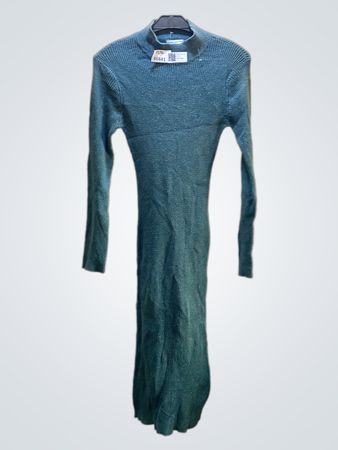 JACQUELINE de YONG Gerippte Stehkragen Maxikleid