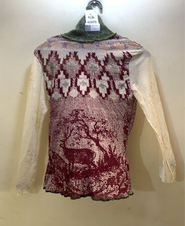 FaithVintage Damen Langarmshirt mit Reh- und Baumdruck