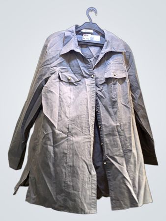 Steilmann Gray Langarm-Hemd mit Knopfleiste