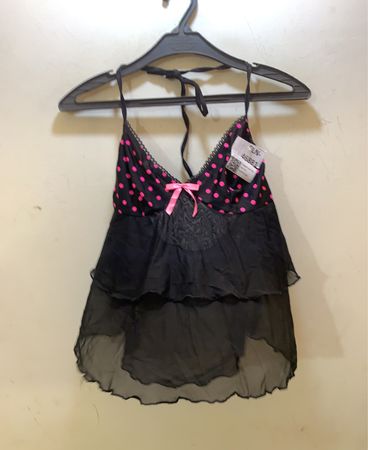 Schwarz und Pink Pünktchen Babydoll
