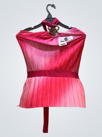 FaithVintage Pink Plissiertes Haltertop