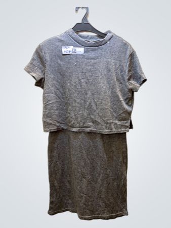 FaithVintage gestreiftes geripptes Kleid