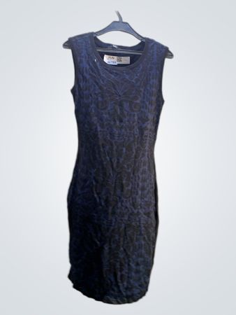 Yessica Pure ärmelloses Kleid mit blauem Muster