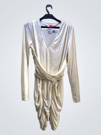 Goddess London Weißes Langarmkleid