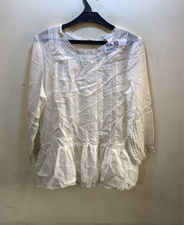 LA REDOUTE Weiße Bluse mit Spitzenbesatz
