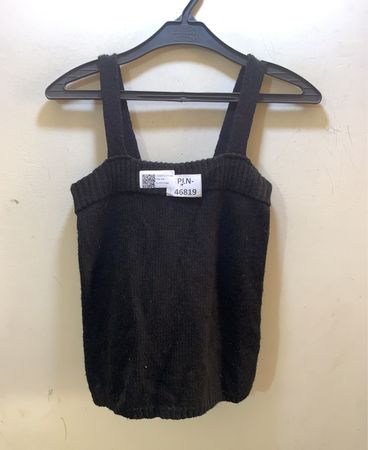 Schwarzes Strick-Top