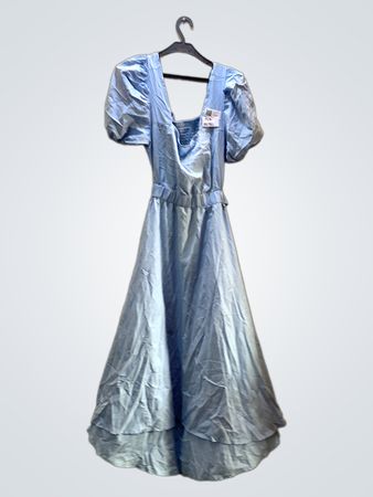 Hellblaues Puffärmel Kleid