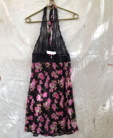 Blumen-Spitzen-Halter-Nachtkleid