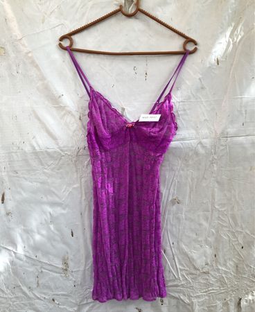 Lila Spitze Nachtkleid NSD-7032