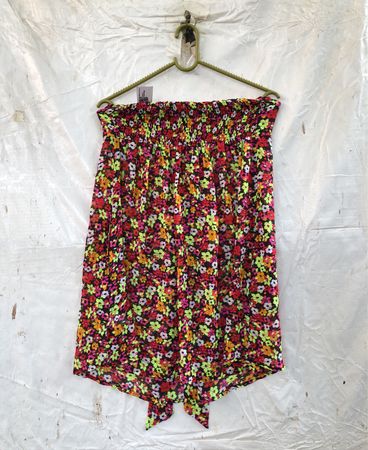 Blumenmuster Smocked Taille Rock