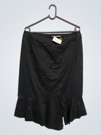 Katherine Barclay Black Ruffle Hem Midi Rock
