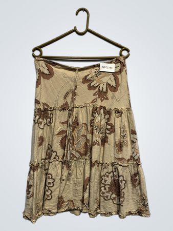 Gestufter Maxi-Rock mit Blumenmuster