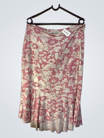 Implicate IW Woman Pink Floral Print Midi Skirt