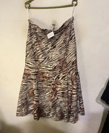 A-Linie Rock mit Zebra-Muster