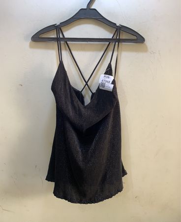 FaithVintage Schwarzes Funkelndes Cami-Top